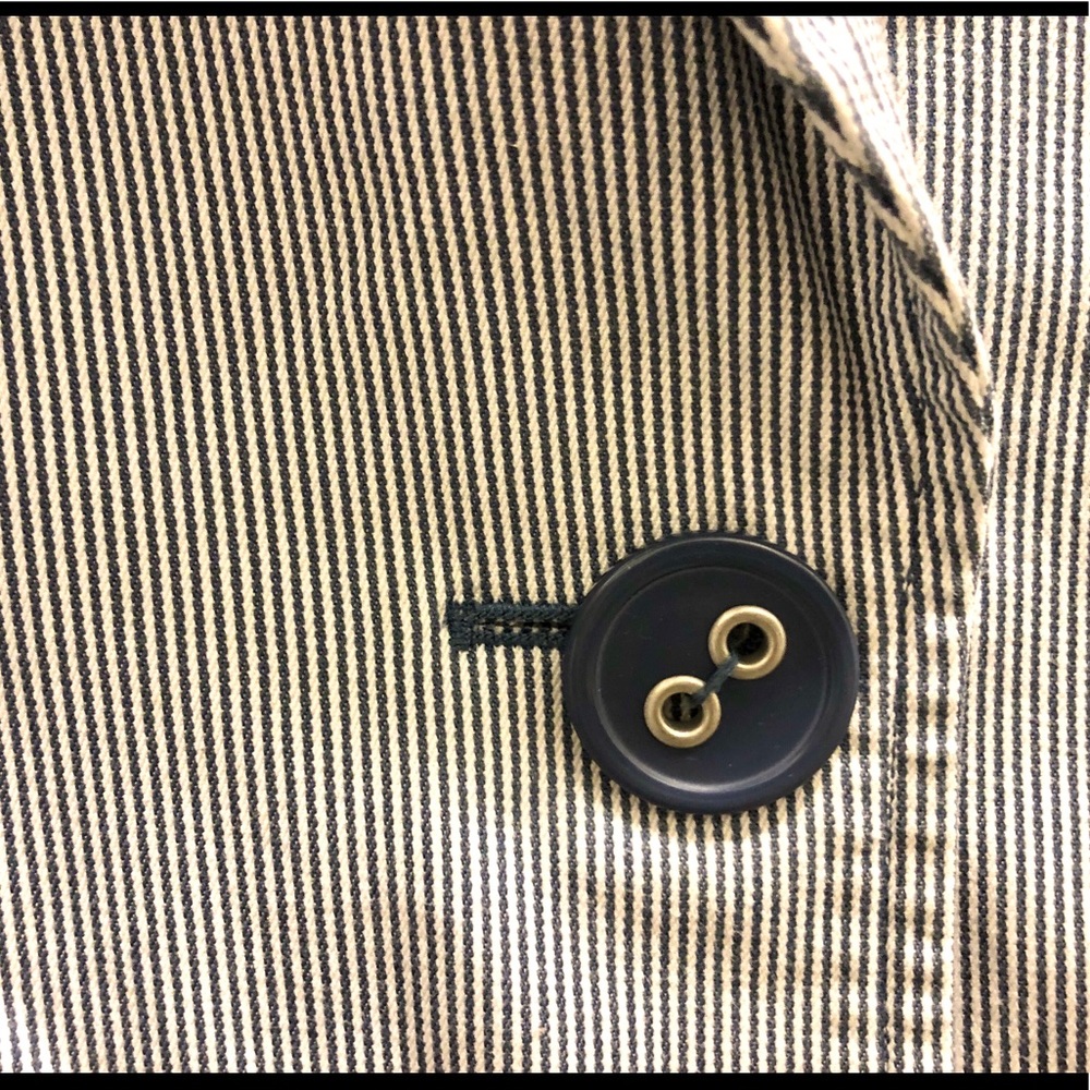 Denim Pinstripe XL Belted Trench - Picture 3 of 5